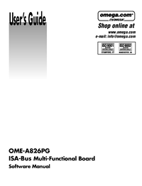 Thumbnail of document Manual - OME-DB-8225/1 100 S/s 16-Channel 16-Bit Analog Input Board for the ISA Bus